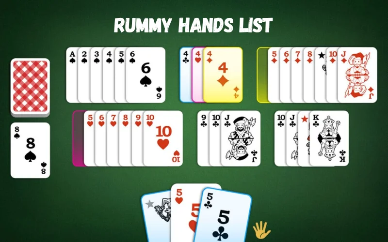 rummy hands list
